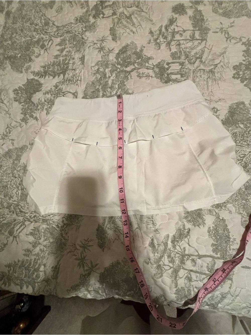 Vintage 2009 Lululemon sz 8 skirt skort white side ruche y2k retro athleisure